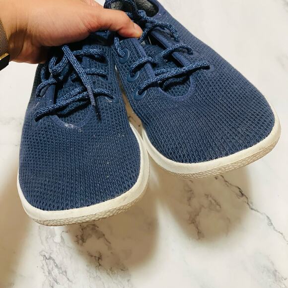 Allbirds Sneakers Mens 10 Blue Tree Runners Weave Walking Everyday Shoes - Picture 4 of 9
